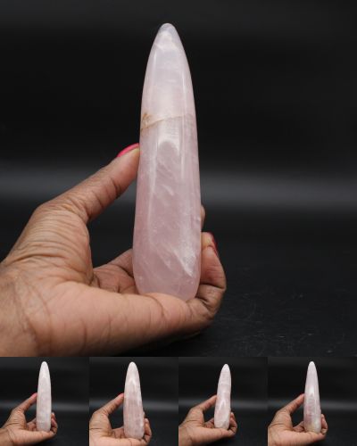 Rose quartz sticks Madagascar collection January 2024