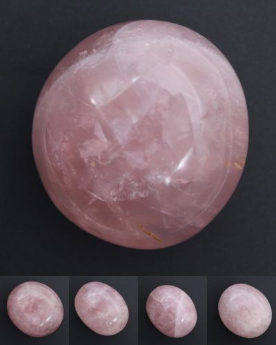 Rose quartz pebbles Madagascar collection November 2023