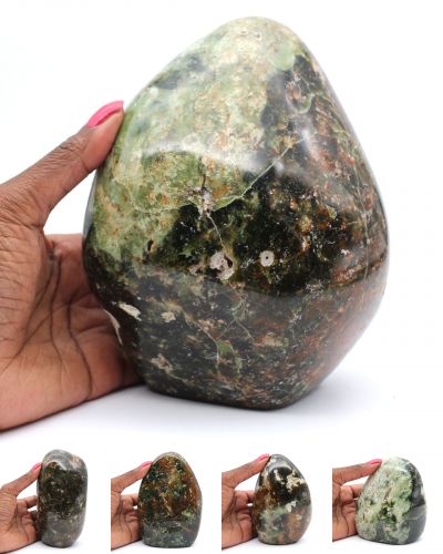 Chrysoprase polished stones Madagascar collection October 2024