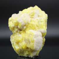 Sulfur crystallization on calcite