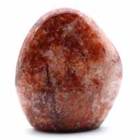 Red quartz ornamental stone from Madagascar