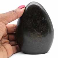 Polished black tourmaline from Madagascar