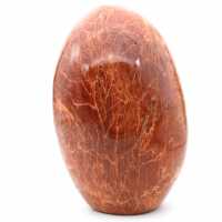 Polished pink microline moonstone stone