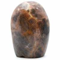 Black microline moonstone stone from Madagascar