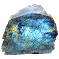 Labradorite stone with a natural polished face