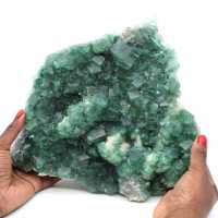Large plate of natural green fluorite crystals from Madagascar 6 kilo!
