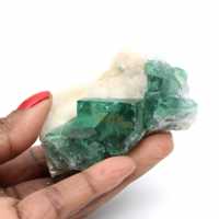 Crystallized green fluorite cubes
