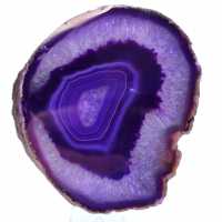 Slice of ornamental purple agate