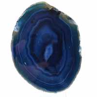 Slice of mineral blue agate