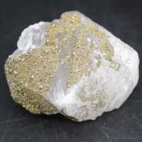 Pyrite crystals on calcite
