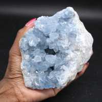 Blue crystallized celestite