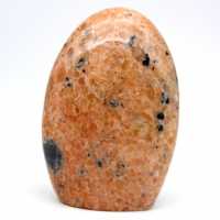 Orange calcite polished stone