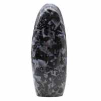 Polished indigo gabbro stone