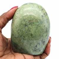 Natural green feldspar rock