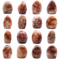 Polished rock in red quartz