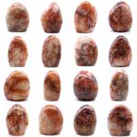 Polished rock in red quartz