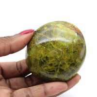 Green opal pebble from Madagascar