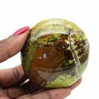 Green opal stone pebble