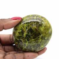 Green opal stone pebble