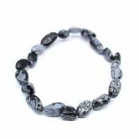 Snow obsidian bracelet