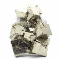 Pyrite with calcite and quartz crystals