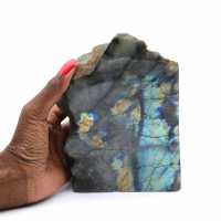 Natural Labradorite stone one face polished