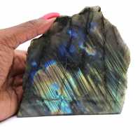 Labradorite one face polished from Madagascar