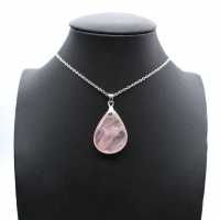 Rose Quartz Drop Pendant