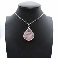 Rose Quartz Drop Pendant