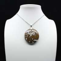 Round Orbicular Jasper Pendant