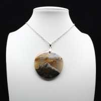 Round Orbicular Jasper Pendant