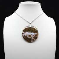 Round Orbicular Jasper Pendant