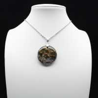 Round Orbicular Jasper Pendant