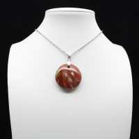 Round Red Jasper Pendant