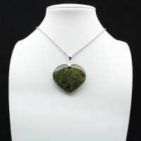 Green Opal Heart Pendant