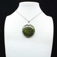 Green Opal Round Pendant