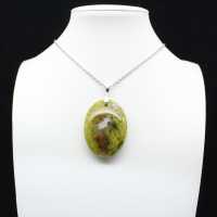 Green Opal Oval Pendant