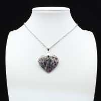 Lepidolite Heart Pendant