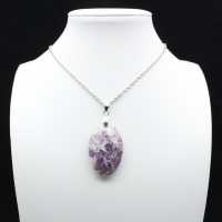 Lepidolite Oval Pendant