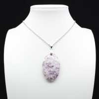 Lepidolite Oval Pendant