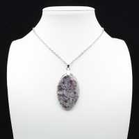 Lepidolite Oval Pendant