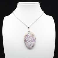 Lepidolite Oval Pendant