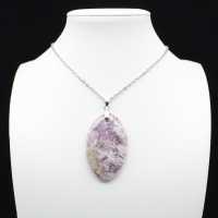 Lepidolite Oval Pendant