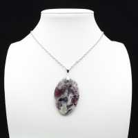 Lepidolite Oval Pendant