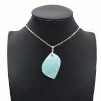 Amazonite Flame Pendant