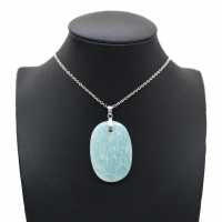 Amazonite Oval Pendant