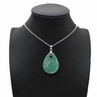 Amazonite teardrop pendant