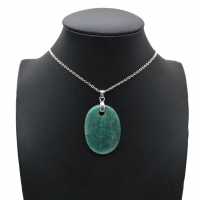 Amazonite oval pendant