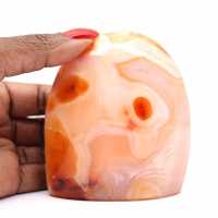 Polished free form in carnelian