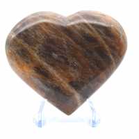 Black Moonstone Heart